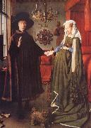 Jan Van Eyck Giovanni Aronolfini und seine Braut Giovanna Cenami oil painting